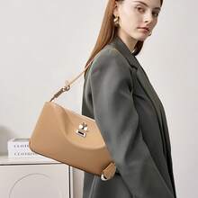 Sac sous le bras baguette française pour femmes, grand sac à main de capacité, nouveau sac de luxe en cuir véritable haut de gamme pour femmes