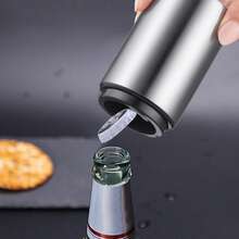 Stainless Steel Automatic Beer Bottle Opener - Magnetic Press Top Cap Remover For Home, Camping, Bar And Party | Easy To Open, Portable And Durable (1pc) - Multicolor - View 4