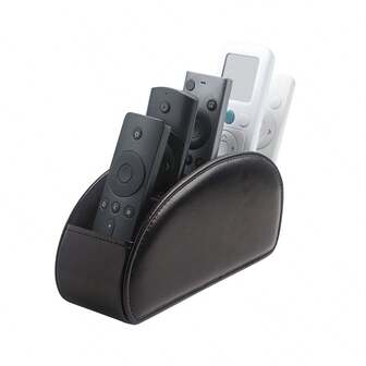 Remote Control Holder With 5 Compartments, Desktop Caddy Storage Organizer For Remote Controllers, Office Supplies, Makeup Brush, Media Accessories