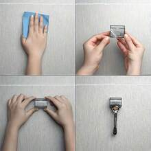 Wall Mounted Razor Holder With Cover, Self-Adhesive Waterproof Bathroom Razor And Toothbrush Storage Box, No Drilling Easy Installation, Minimalist Design, Modern Bathroom Accessory, Suitable For Bathroom Razor And Toothbrush Storage - Multicolor - View 8