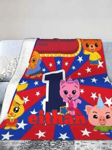 1Pc Plim Plim Blanket Anime Lovers Gift Idea - Luxuriously Soft Flannel Blanket For Couch, Camping & Travel Adventures - màu đen - Xem 5