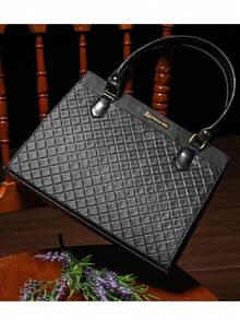 Women's Medium Satchel Luxury Tote Bag - Hitam - View 5