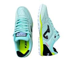 Chuteira Joma Top Flex Society Couro Profissional - Azul Celeste - Visão 3
