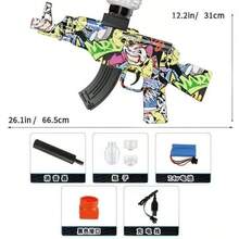 Pistola eléctrica de munición para dardos, juguete para piscina adecuado para juegos de piscina y fiestas en la piscina - Multicolor - Ver 2