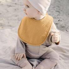 10-Pack Muslin Baby Bibs, Soft Cotton Bandana Bibs For Drooling & Teething, Unisex Solid Colors For Boys & Girls, Newborn & Infant - 10色 - 查看 11