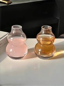 1 pieza Taza de vidrio con forma de calabaza, taza para té/infusión fría, taza de vidrio transparente para infusión fría de té, vino de frutas, taza de vidrio, vaso, vaso de balancín - transparente - Ver 5