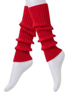 1 双女士暖腿袜，可爱针织舞蹈暖腿袜，Y2k
