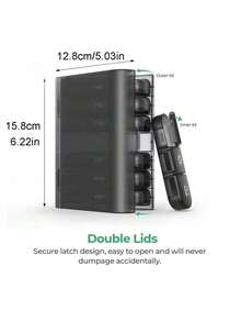 Travel Pill Box, Portable Daily Pill Case, Compact Weekly Travel Pill Box, Portable Pocket Pill Box, Vitamin Fish Oil Divided Pill Box, Can Hold Vitamins, Cod Liver Oil, Travel Essential, Back To School - Multicolor - View 9