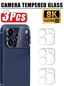 3pcs Full Coverage Camera Lens Protector Film, Compatible With 17/14/15/13/16 Pro Max Plus/17/Air, Accessory Rear Cover Lens Glass, Suitable For Daily, Office, Home Use, Waterproof, Shockproof, Anti-Fall, Anti-Scratch. - Clear - View 15