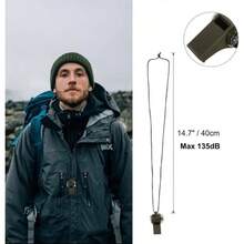 1pc Outdoor Survival Whistle Keychain High-Precision Compass Portable Emergency Whistle Pendant For Hiking And Camping Sleek For Easy Visibility