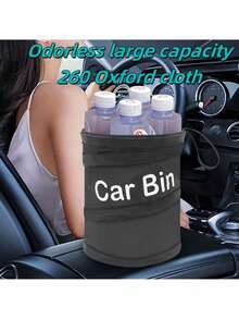 Multi-Functional Car Trash Can, Foldable Car Garbage Bin Storage Container - Multicolor - View 5