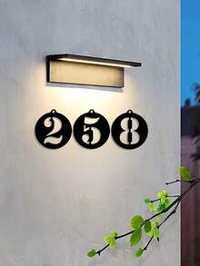 1 Stück Digitale 0-9 Metall Hausnummer - frei kombinierbar, robuste Gusseisen Hausnummernplatte, wandmontierte Briefkastennummer, geeignet für Heim-Dekoration, Garten-Dekoration, Haustür, Garagentor, Geschäft, Studio, Eingangsbereich Wanddekoration, ideal für Heimdekoration und Weihnachtsgeschenke