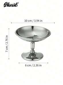 shoxil 1个不锈钢甜点碗，甜点杯，水果沙拉酸奶碗，冰淇淋杯，零食蛋糕糖果碗，适用于派对、餐厅、庭院、斋月、宰牲节等场合 - Dessert Cup - 查看 13