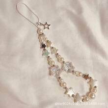 Ins Star Mobile Phone Lanyard DIY Beaded Mobile Phone Chain Ccd Chain Fresh Camera Pendant Pendant - S - 查看 8