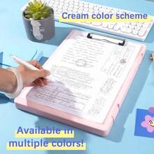 1 Piece Multi-Color Folder Storage Box, Large Capacity Paper Classification Clip, Music Score Student Writing Board, Document Clip With Clip, Multifunctional Storage Storage Box, Suitable For Storing Files, Sheet Music, And Student Papers, Multi-Color Design For Easy Subject Classification - 彩色 - 查看 4