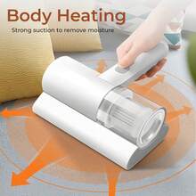 Wireless Bed Vacuum Cleaner, 12Kpa Handheld Strong Suction Cold Light Deep Mattress Vacuum Cleaner With HEPA Effectively Clean Up For Pillows Sheets Mattresses Sofas And Other Fabric Face - White - View 5