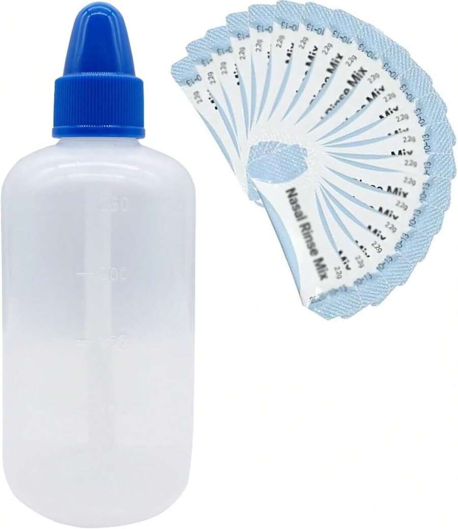 Botella de lavado , Lrrigador  de 250ml, Limpiador  niños adulto para Alivio Congestión  y Limpieza - 1 - Ver 1