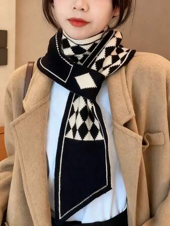 1 pieza Cuello de punto vintage con botón, bufanda versátil de apertura para mujer, protección contra el frío