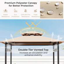 3 PCS Patio Bar Set W/ Tempered Glass Bar Table Metal Storage Shelves For Garden - 預設 - 查看 4