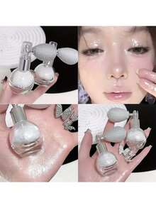 Blank Dispenser Bottle, Glitter Highlighter Powder Spray For Face And Body, Stage Makeup, Music Festivals Women'S Glitter Beauty Enhancer For Performances, Parties And Glitter Makeup, Glitter Gloss For Lips, Eyes, Hair, Face And Body Makeup - Locks In Glitter On Collarbone And Skin (Glitter Not Contained) - Multicolor - View 6