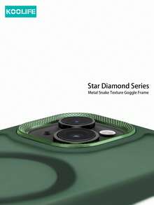 Koolife 1pc Magnetic Charging, Anti-Fall, Anti-Shock, Spray Oil Matte Skin Feel Phone Protective Case, Personalized Mirror Frame Design Large Camera Hole, PC+TPU Phone Protective Case Compatible With APhone 17/17 Air/17 Pro Max/16/16pro/16plus/16promax/11/11pro/11promax/12/12pro/12promax/13/13pro/13promax/14/14plus/14pro/14promax/15/15pro/15plus/15promaxmsung Galaxy S25Ultra/24Plus/23/Galaxy 22 - Green Mountains - View 2