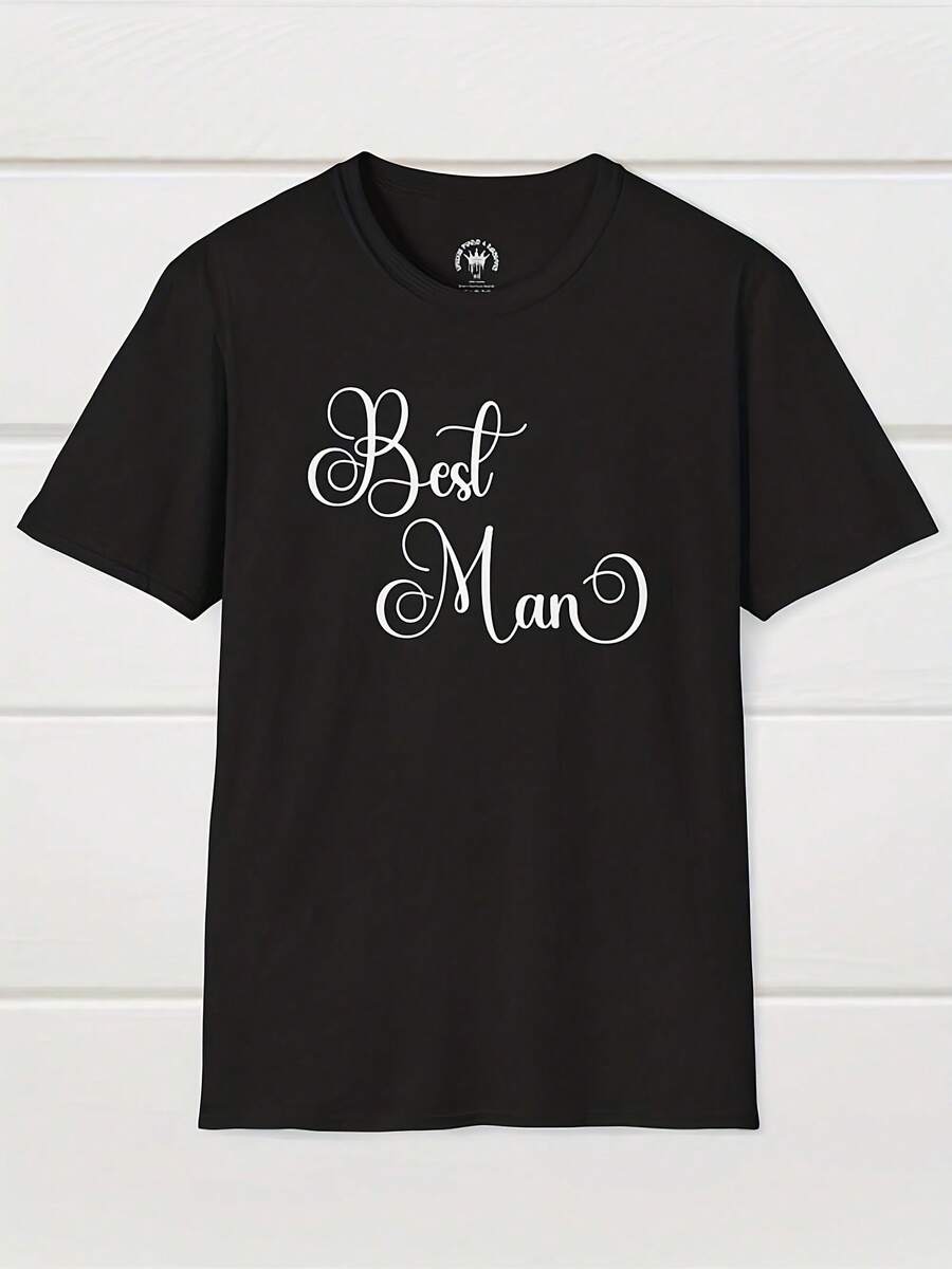 Best Man T-Shirt - Wedding Party T-Shirts, Wedding Family T-Shirts, Groom Tee, Bride Tee, Bachelor Party, Bachelorette Party, Maid Of Honor - 款式3 - 查看 1