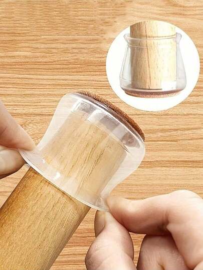 Fundas antideslizantes para patas de silla, protectores de muebles transparentes resistentes a arañazos, almohadillas para patas de silla, tapas de plástico para reducir el ruido, alfombrillas para sillas para restaurantes, hoteles, cafeterías, oficinas en el hogar, deslizadores para mesas, pequeños accesorios, protectores de piso para patas de silla, artículos esenciales para el hogar, decoración de otoño, de vuelta a la escuela