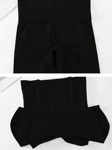 1条高腰塑形内裤，女士收腹提臀短裤，束腰提臀内裤 - 黑色 - 查看 7