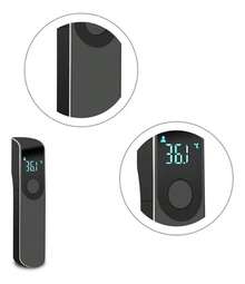 Termómetro digital portátil sin contacto con modo superficie/Body, termómetro digital de frente con pantalla LED para medir la fiebre, termómetro digital de frente/oído - Negro - Ver 3