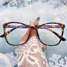 Fashionable & Versatile Cat Eye Minimalist Optical Glasses Frame For Women - Tea Flower - View 1