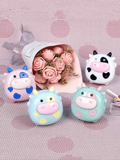 1 Stück süßer Cartoon Kuh Anspitzer, kreativer kuhförmiger Bleistiftspitzer, schülerfreundliches Mini Schreibwaren, Bleistiftspitzer, tragbarer manueller Bleistiftspitzer, Schreibwaren und Bürobedarf