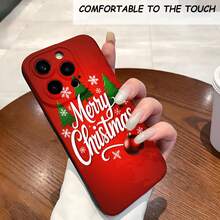 1PC Phone Case ,  Merry Christmas Tree Snowflake Ornament , Stylish Phone Case, Phone Decoration, All-around Lens Protection, Creative Small Gift, Funny Gift for Boys and Girls
