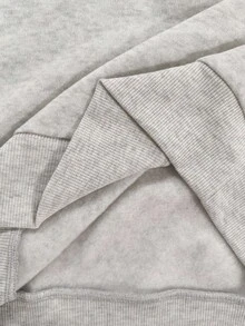 Sudadera con capucha casual de mujer LOVE JOYY con estampado de oso y letras, de manga caída, para otoño/invierno