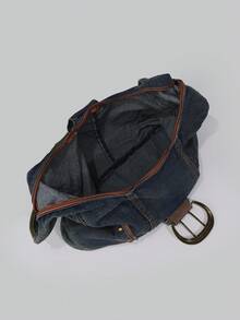 DareSee 1 opakowanie, modna damska torba w stylu punkowym Y2K, ciężka, z ćwiekami w stylu Hot Girl, z regulowanym paskiem na ramię, odpowiednia na zakupy, podróże, codzienne podróże itp., torebka świąteczna idealna na eleganckie przyjęcie, moda świąteczna i gotycka, najlepsze prezenty świąteczne dla kobiet - Niebieski - Zobacz 6