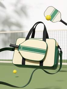 带鞋仓的匹克球拍包 - 大容量干湿分离运动包，可拆卸肩带和手提式球拍收纳包，适用于羽毛球、网球、健身房和户外训练