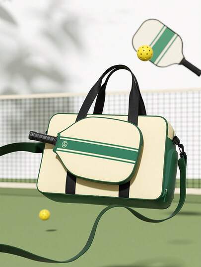 Pickleball Racket Bag With Shoe Compartment - Large Capacity Wet & Dry Separation Sports Bag, Detachable Shoulder Strap And Handheld Racket Storage Bag, Suitable For Badminton, Tennis, Gym And Outdoor Training