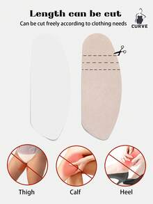 10/20pcs Thigh Chafing Guards - Women's Ultra-Thin Anti-Chafing Adhesive Strips, One-Time Use Breathable Inner Thigh Friction Protection Pads - Self-Adhesive, Invisible Design, Leg, Travel Essential Anti-Chafing Leg Patches, Suitable For Running Or Daily Wear - Multicolor - View 3