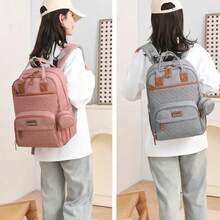 Diaper Bag Backpack With Stroller Attachment And Pacifier Case – Spacious Travel Bag, Multiple Compartments, Soft Material, Ergonomically Padded Straps – Durable And Stylish In Various Colors For Essentials, Must-Haves For Baby Gear And Baby Shower Gifts, Diaper Bag Backpack, Functional Design, High-Quality Workmanship, Traveling Families, Must-Haves For Parents, Traveling Parents - Xám - Xem 4