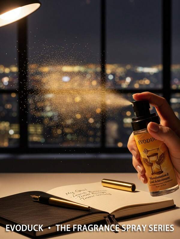 Spray profumato EVODUCK Law Of Attraction, profumo di legno di sandalo 80ml/2.7 Fl Oz. Il design portatile lo rende ideale per l'uso come profumo per la casa in armadi, camere da letto, bagni, auto, per appuntamenti, durante i viaggi e per deodorare e aggiungere profumo in estate. Regalo di Natale per lui e per lei