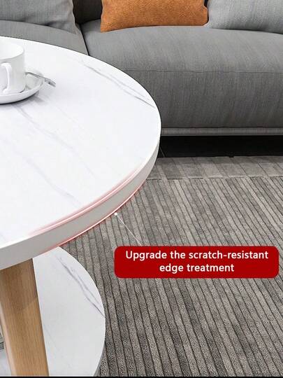 Moderne Double Layer Coffee Table, Equipped Solid Wood Legs Easy Assembly Built In Multi Functional Storage Books/Sundries/Ho hold Items Other Items, Made Of High Quality Materials Humanized Structure, Living Room Rest, Bedroom Storage, Study Office, Sofa Side Tafel Scenarios, It Is An Ideal Choice Home Enthusiasts Pragmatists. view 5