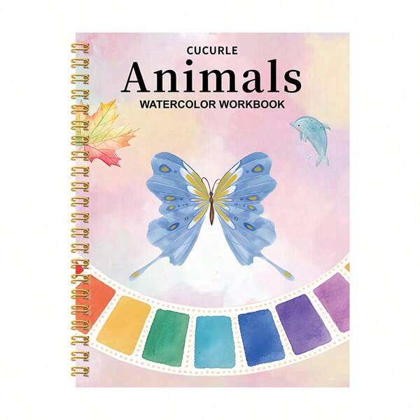 Watercolor Practice Sketchbook - Beginner-Friendly Animal Watercolor Practice Book, Creative Art Drawing Book, Birthday, Christmas Gift