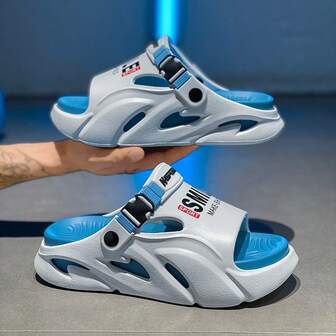 2025 Sommar Nya Herr Bionic Utomhus Strandresort Style Bekväma Tjocka Mjuka Bottnar Mångsidiga Par Casual Slip-On Sandaler För Bilkörning & Fritid