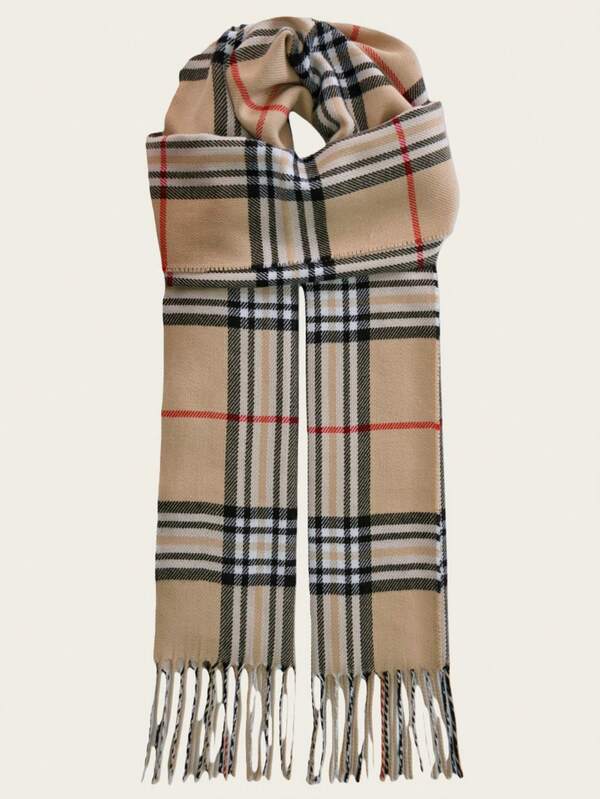 Classic Plaid Scarf, Versatile Boyfriend Gift, High-Quality Reversible Warm Scarf For Men And Women, Suitable For Autumn/Winter