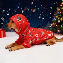 New Pet Christmas Hoodie, Dog Christmas Clothes - Multicolor - View 4