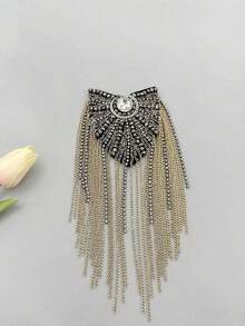 1pc Gold/Silver Metal Chain Tassel Shoulder Decor For Stage Costume/Formal Dress