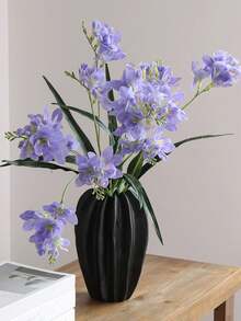 1 Stück künstliche Seiden-Orchideenblumen, Fake Dendrobium-Blumen, künstliche Freesien-Blumen, Fake Orchideen mit langem Stiel aus Kunststoff für DIY Blumensträuße, Blumenarrangements, Heimdekoration, Partydekoration, Wand, Wohnzimmer, Schlafzimmer, Hochzeit, Schreibtisch-Deko. Zuhause, Schreibtisch-Dekoration, Küche, Tisch, Tischmitte, Büro, Garten, Außenbereich, Haus, Terrasse-Dekoration, Frühling, Sommer, Dekoration