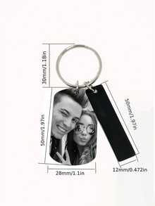 1pc Custom Couple Photo Keychain, Custom DIY Photo Keychain, Personalised Anniversary Keychain , Personalised Music Code Keychain, Personalized Gift, Drive Keychain For Him Men Couple Boyfriend, Anniversary Gift, Wedding Gift, Valentine's Day Gift, Birthday Gift, Couple Gift, Gift For Girlfriend/Boyfriend Dawg - Multicolor - View 5