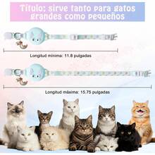 Genérico Airtag Collar para Gato, Collar Reflectante Airtag para Gatos, Collar de posicionamiento, Ultra elástico GPS para Gatos, Diseño Reflectante, Ligero y portátil (Rosa - S-Verde - Ver 11