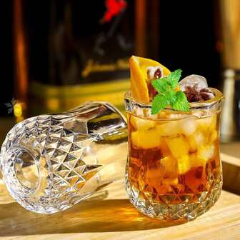 12/6/4/2/1 st. set av högkvalitativ värmebeständig glasmugg, kristalldiamantmugg, transparent och tjock, lämplig för hemmet, födelsedagsfest, exklusiv bankett, KTV, kan innehålla te, dryck, kaffe, mjölk, tebutik och andra ändamål, hygienisk och ren