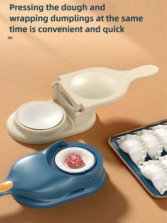 A Must-Have For Christmas And Kitchen, A 2-In-1 Tool For Pressing Dumpling Wrappers And Making Dumpling Molds. It Is A Multifunctional Manual Dumpling Rolling Tool And A Wrapper Press For Household Use